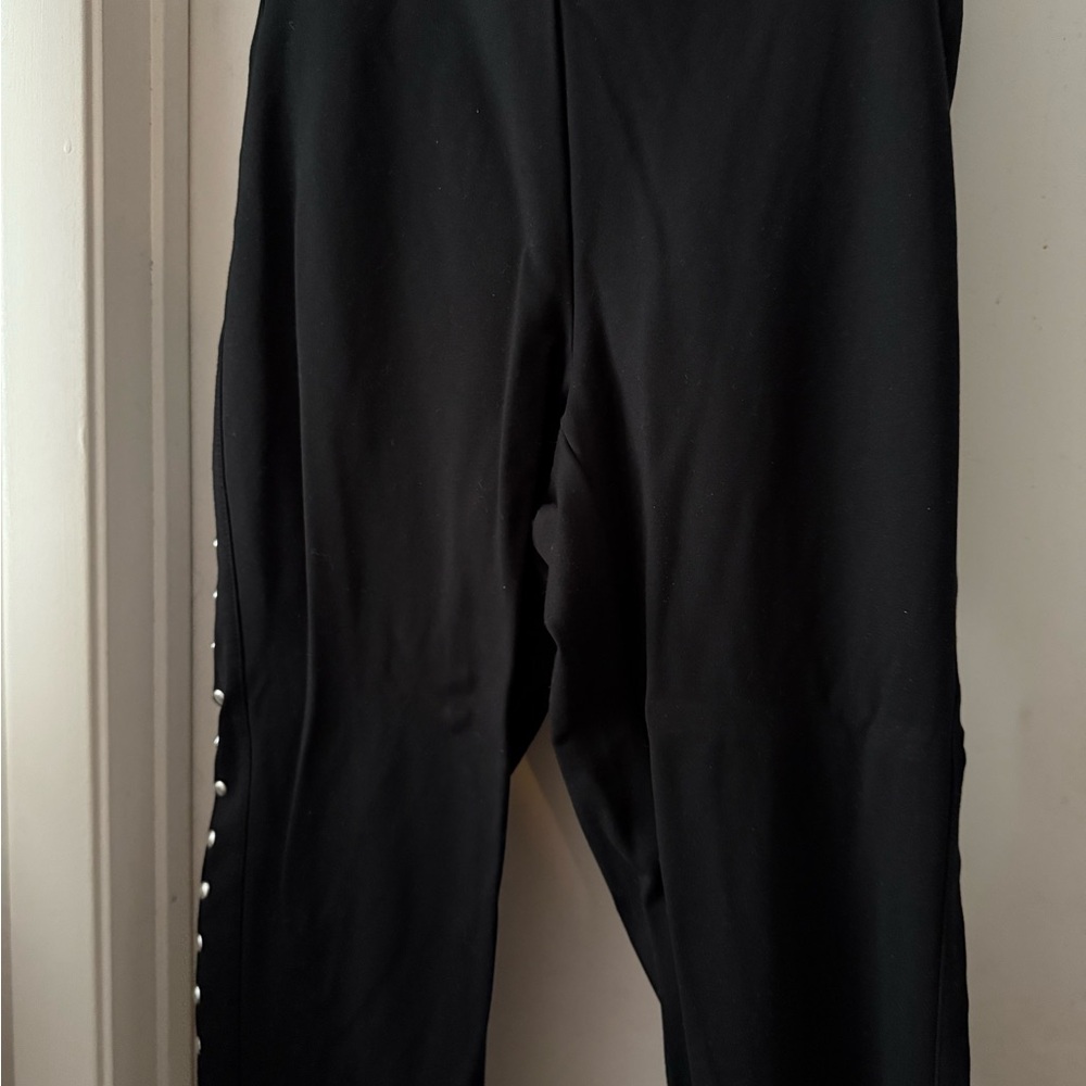 Bar III Black Leggings with Stud Accents